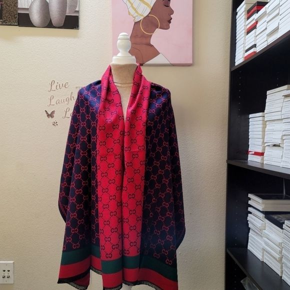 Reversible large Soft Cozy cashmere/Pashmina - Picture 2 of 5